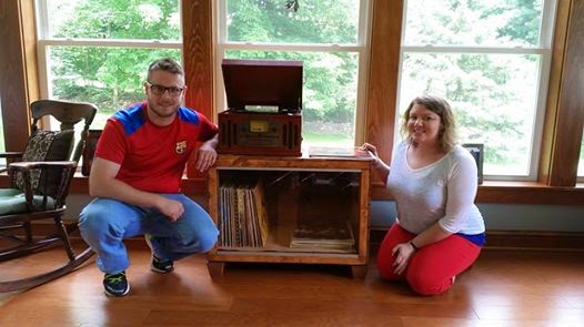 Record Cabinet with sliding doors