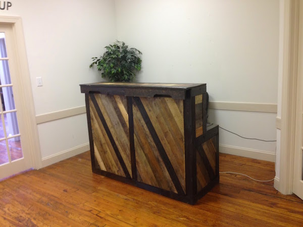 Reception desk for our friends office.